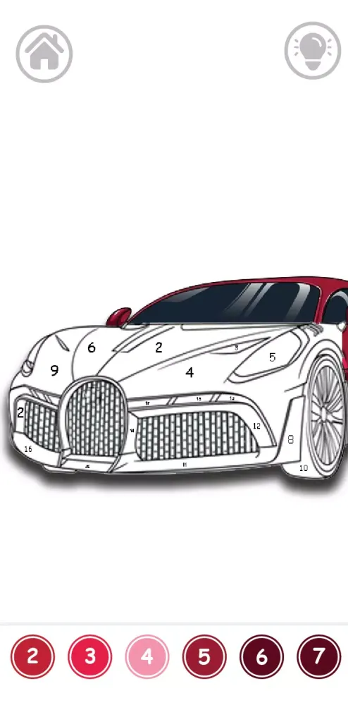 Cars Color By Number স্ক্রিনশট
