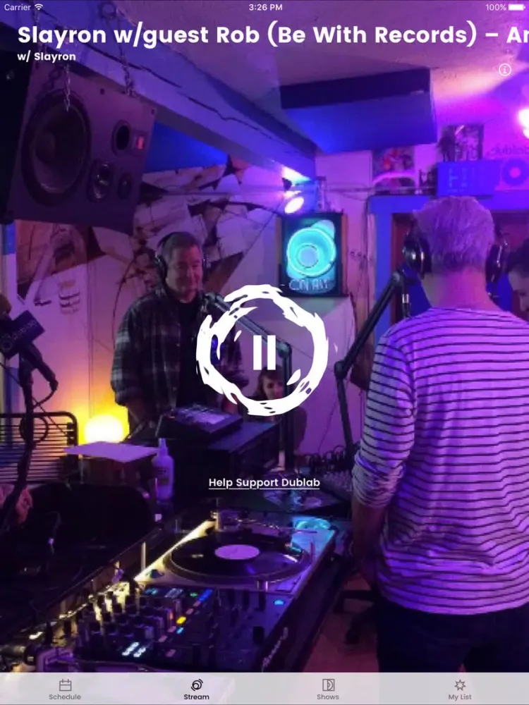 Ảnh chụp màn hình của dublab | future . roots . radio iPad 