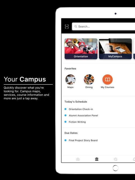 Tangkapan layar Providence College iPad 
