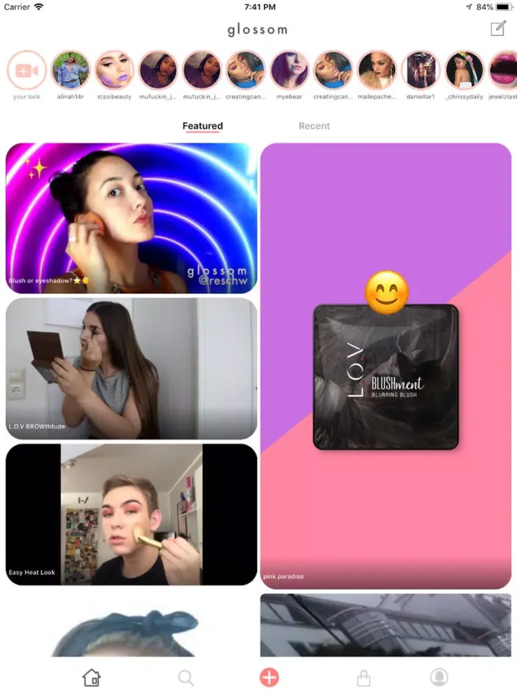 Скриншоты glossom - share your beauty iPad 