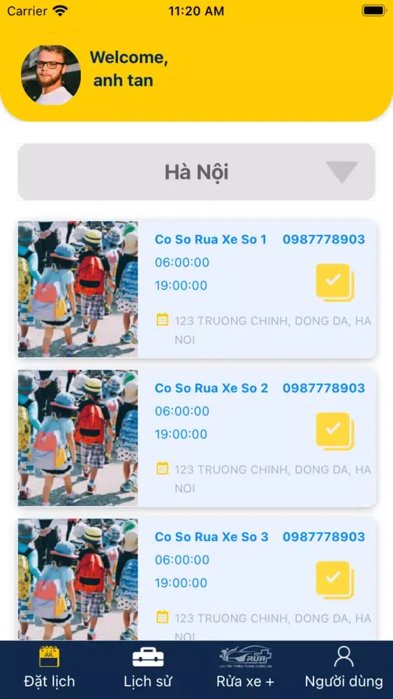 Rửa Plus - Đặt chỗ rửa xe Ekran Görüntüleri