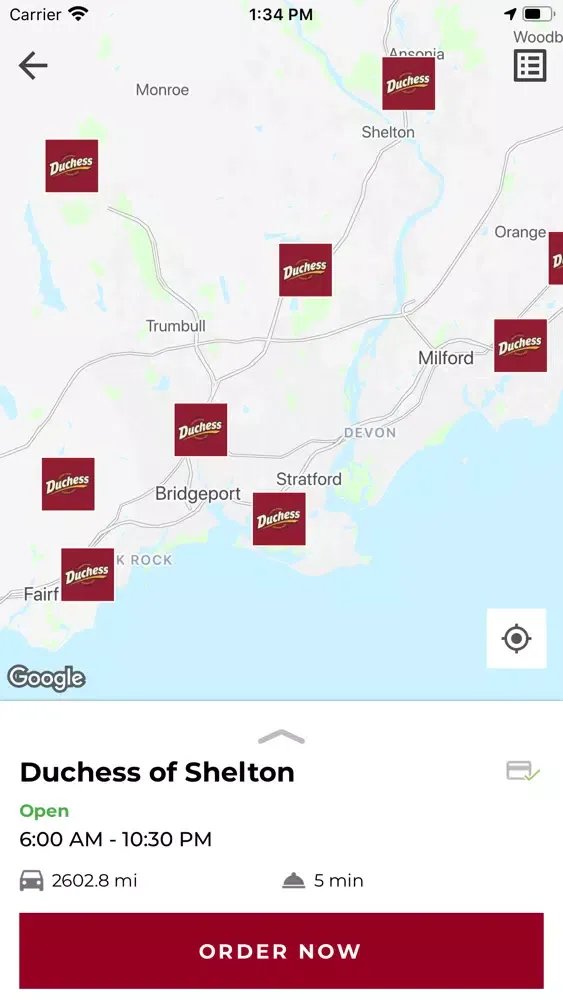 Tangkapan layar Duchess Restaurants