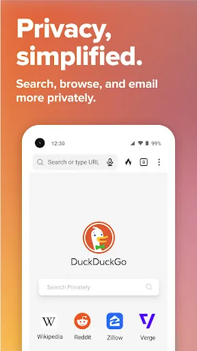 Screenshot di DuckDuckGo Private Browser