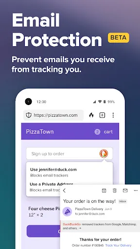 Screenshot di DuckDuckGo Private Browser
