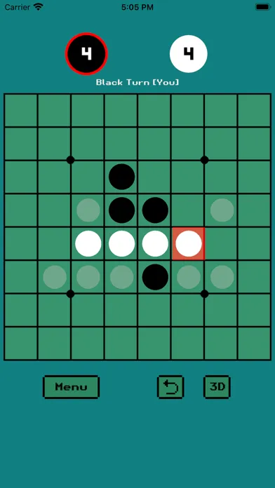 Tangkapan layar Othello レトロー