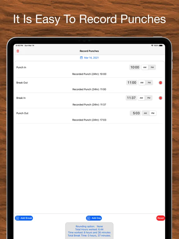 Screenshot di Time Clock Helper - Advanced iPad 