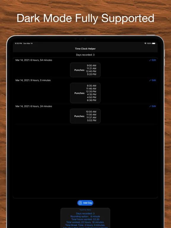 Screenshot di Time Clock Helper - Advanced iPad 
