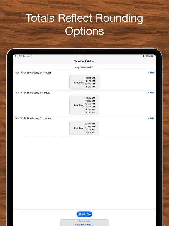 Screenshot di Time Clock Helper - Advanced iPad 