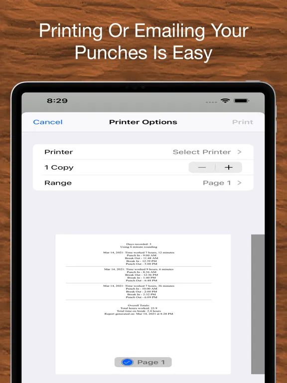 Screenshot di Time Clock Helper - Advanced iPad 