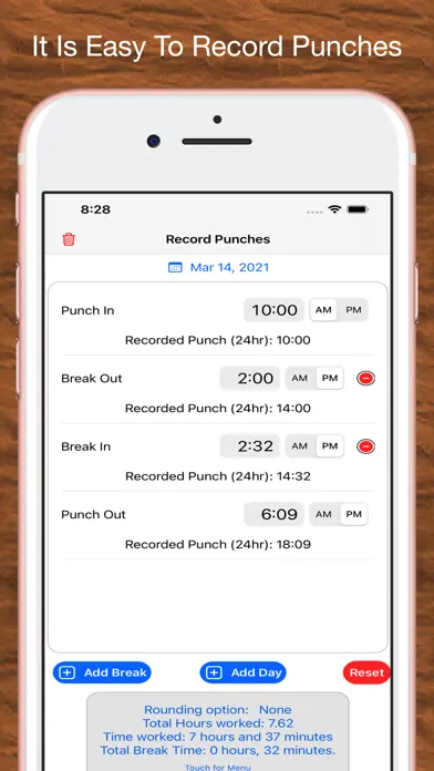 Screenshot di Time Clock Helper - Advanced