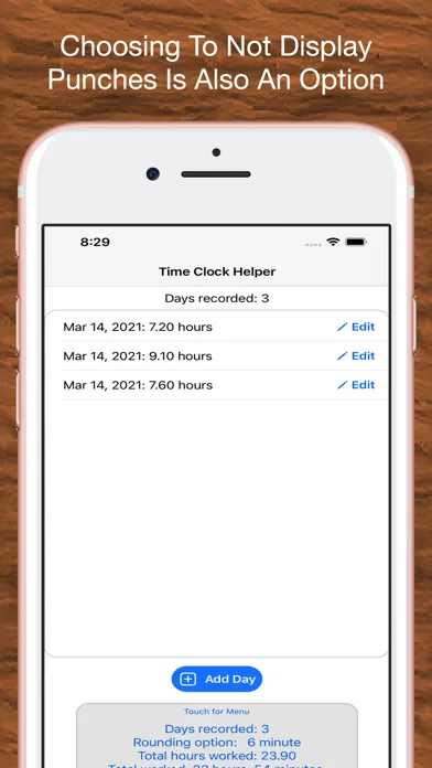 Screenshot di Time Clock Helper - Advanced