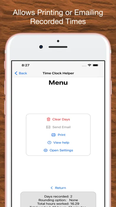 Screenshot di Time Clock Helper - Advanced