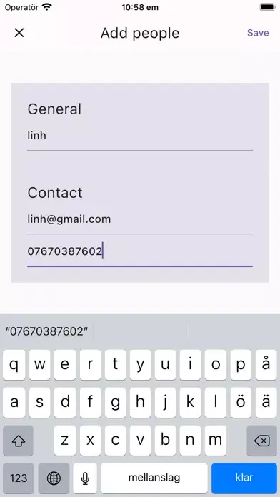 Screenshot di Simple checkin app