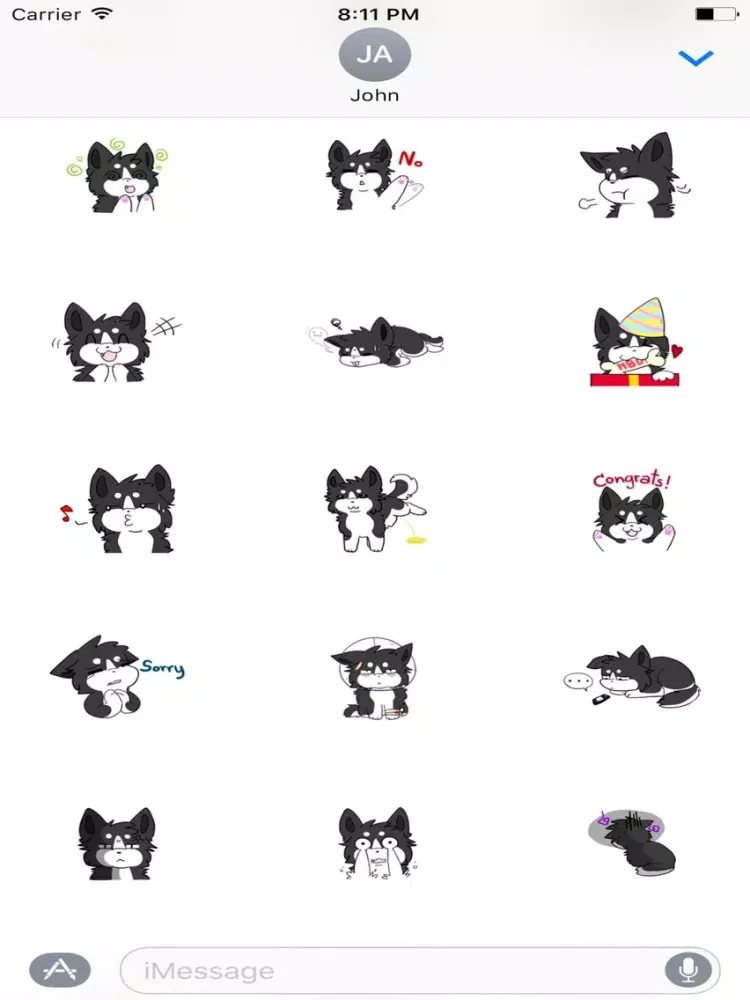 Baby Husky Dog Sticker iPad 應用截圖