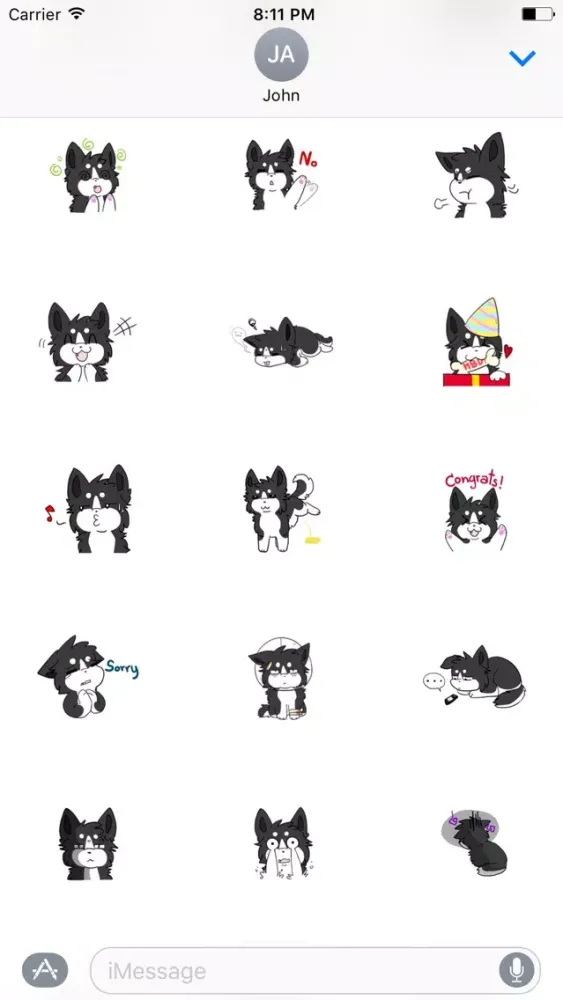 Baby Husky Dog Sticker應用截圖