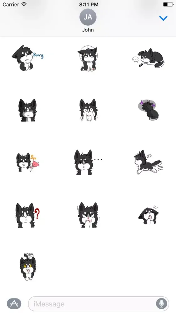 Baby Husky Dog Sticker應用截圖