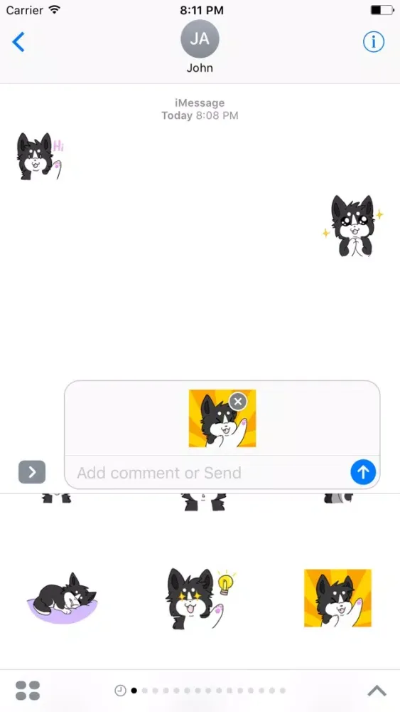 Baby Husky Dog Sticker應用截圖