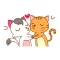 Cat Couple Sticker