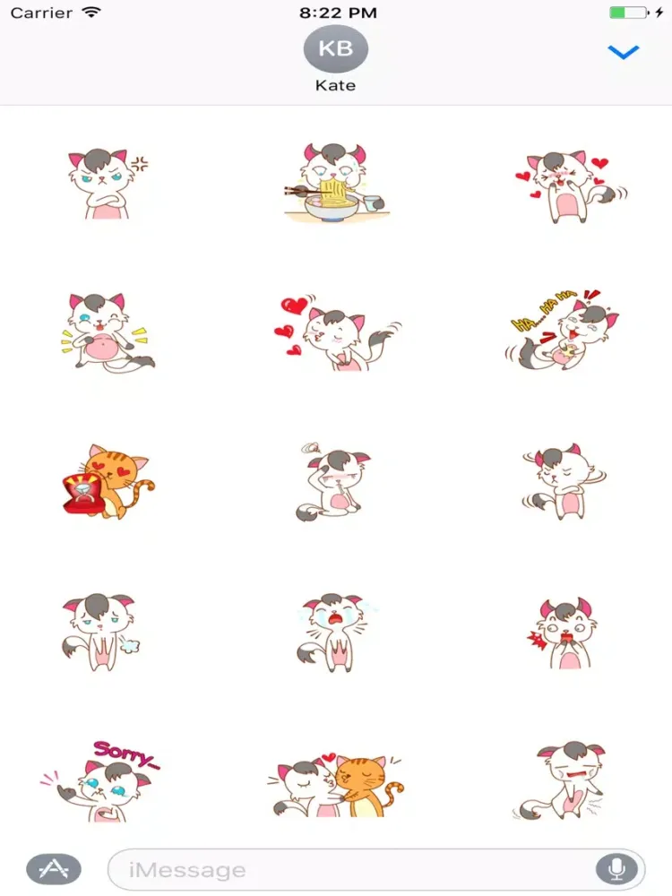 Cat Couple Sticker iPad  स्क्रीनशॉट