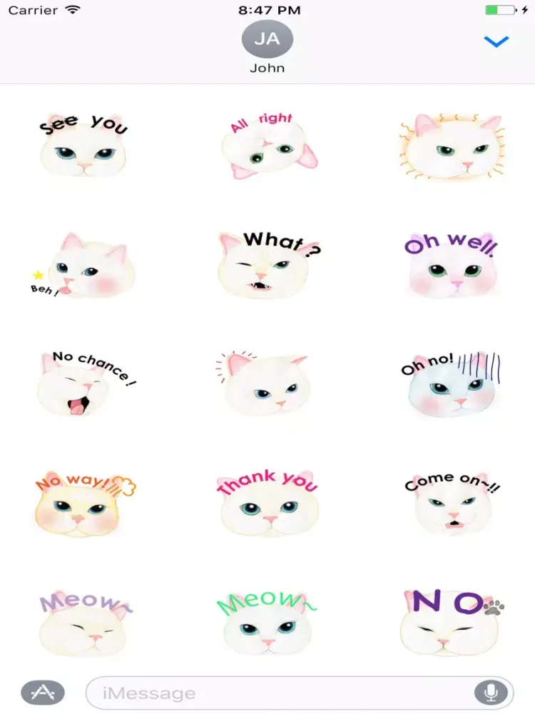 Cat Face Sticker iPad 应用截图