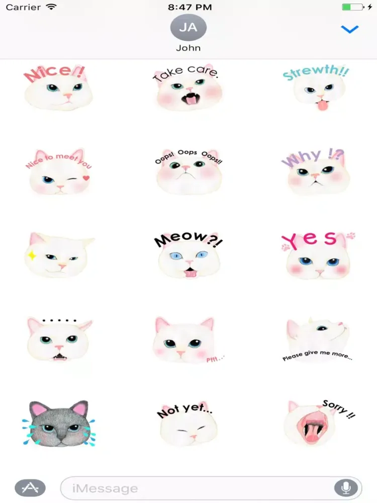 Cat Face Sticker iPad 应用截图