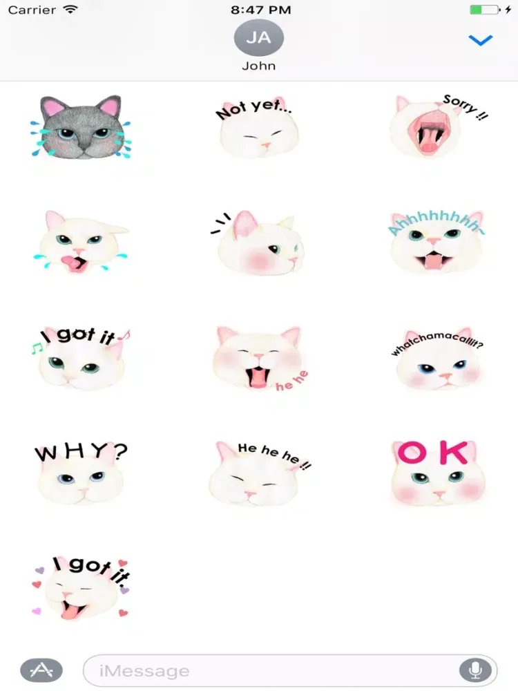 Cat Face Sticker iPad 应用截图