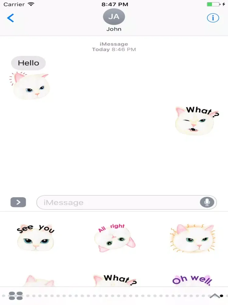 Cat Face Sticker iPad 应用截图