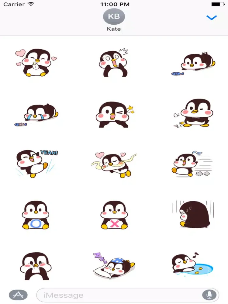 Chubby Cute Penguin Sticker iPad  Ekran Görüntüleri