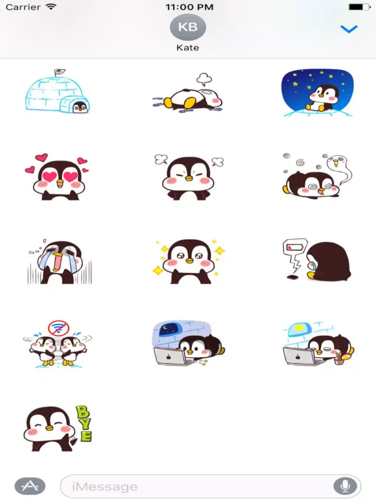 Chubby Cute Penguin Sticker iPad  Ekran Görüntüleri