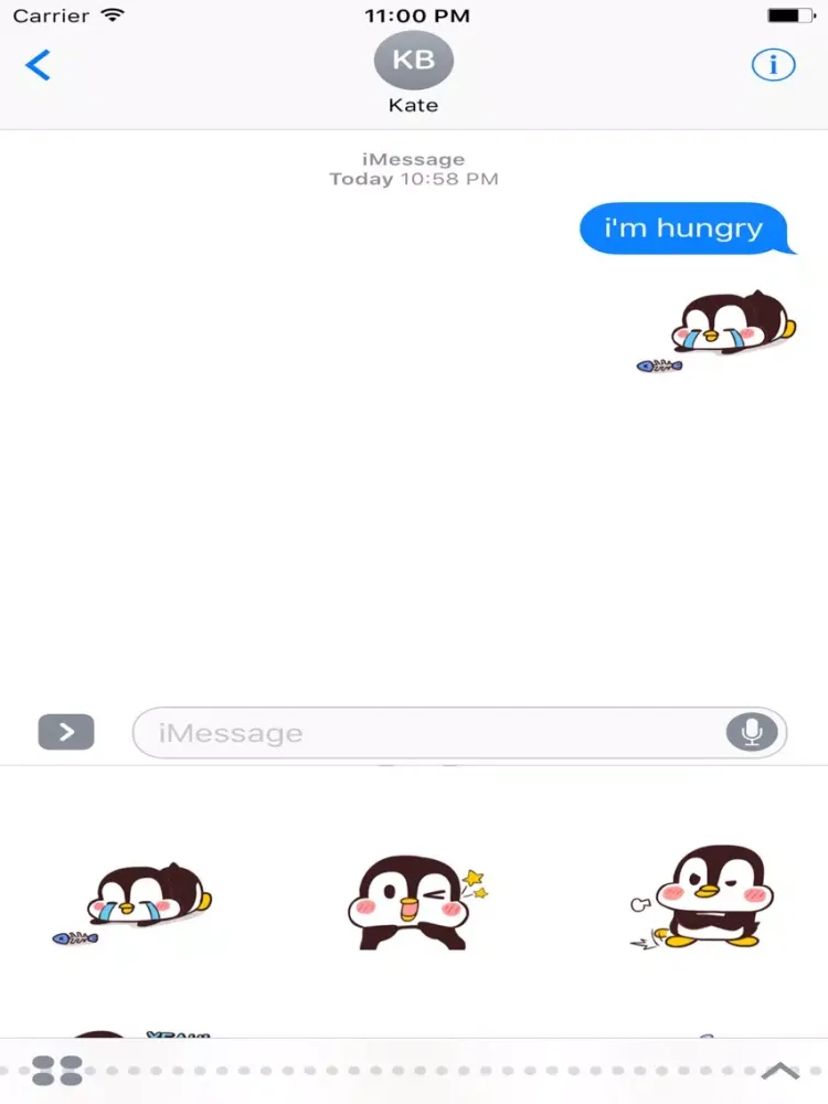 Chubby Cute Penguin Sticker iPad  Ekran Görüntüleri