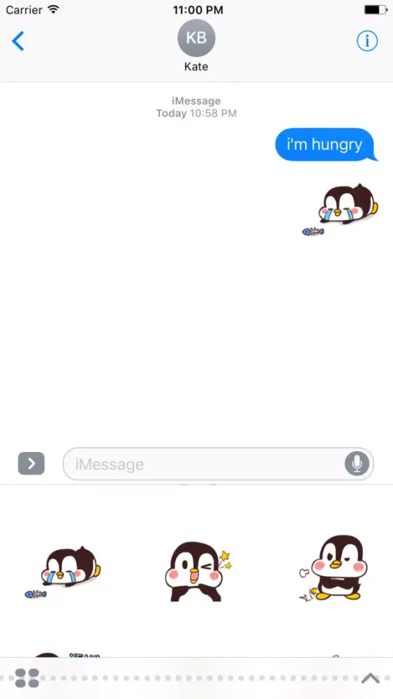 Chubby Cute Penguin Sticker Ekran Görüntüleri