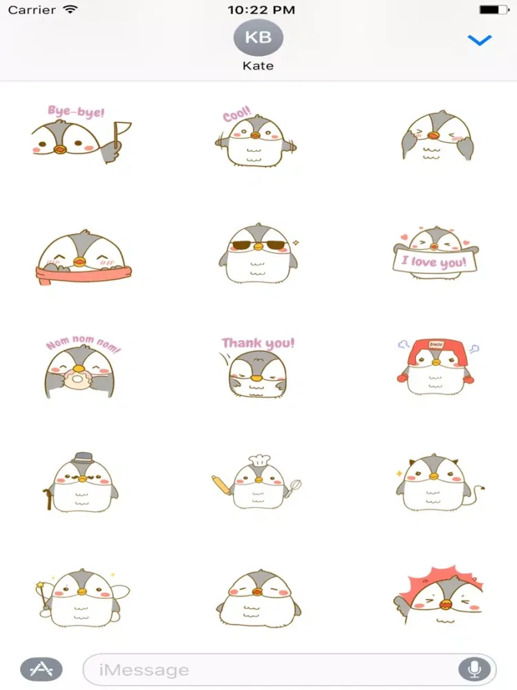 Chubby Penguin Sticker iPad  Screenshots