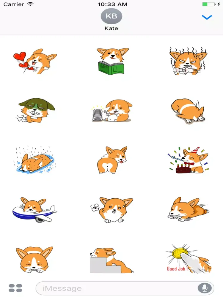 Corgi Life Sticker iPad  स्क्रीनशॉट
