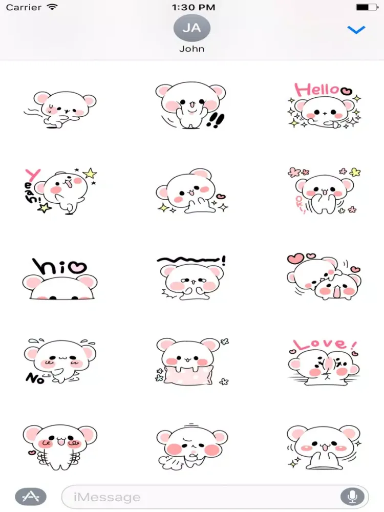Скриншоты Cute Bear Love Life Sticker iPad 