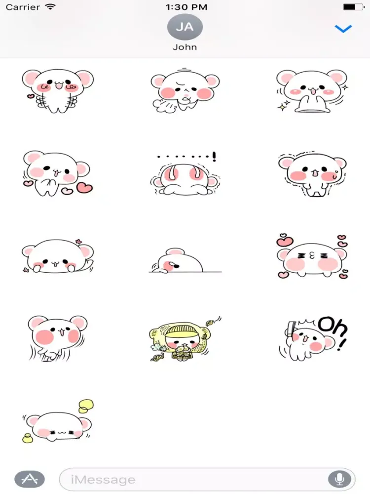 Скриншоты Cute Bear Love Life Sticker iPad 