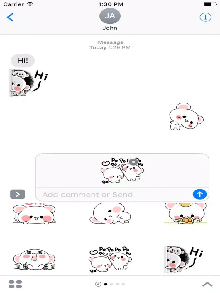 Скриншоты Cute Bear Love Life Sticker iPad 