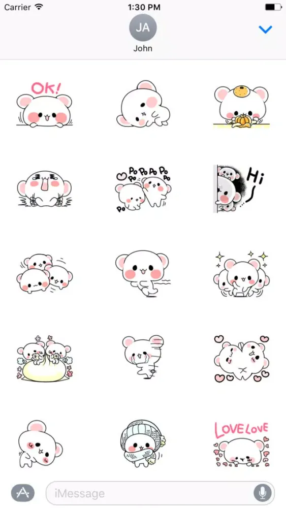 Скриншоты Cute Bear Love Life Sticker