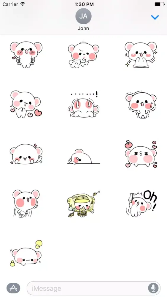 Скриншоты Cute Bear Love Life Sticker