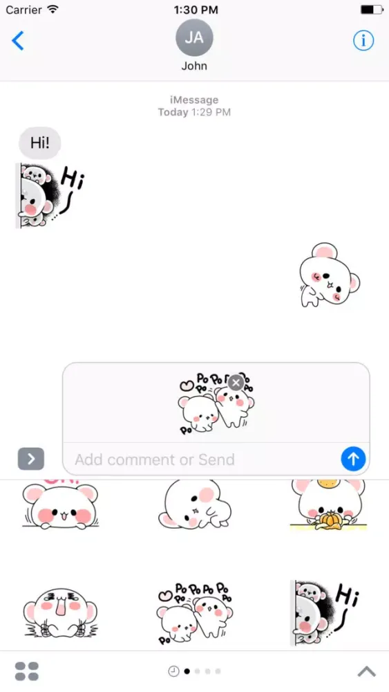 Скриншоты Cute Bear Love Life Sticker