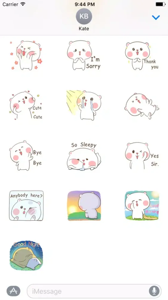 Cute Bear Sticker應用截圖