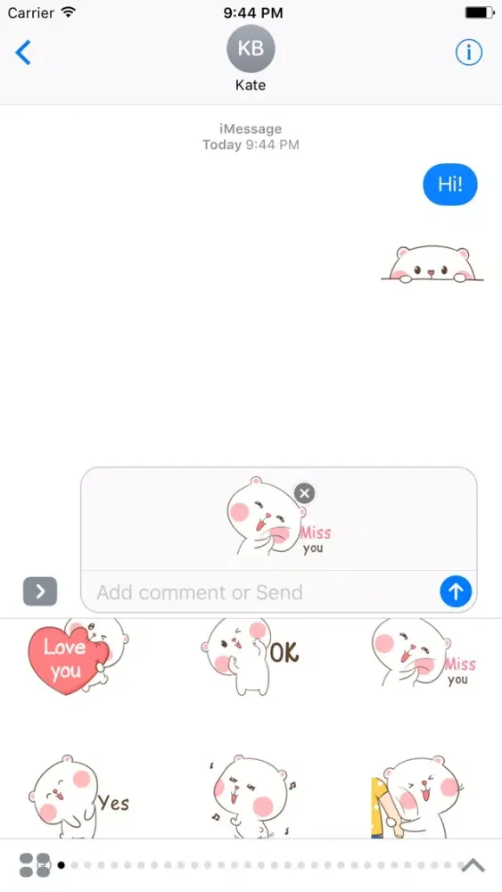 Cute Bear Sticker應用截圖