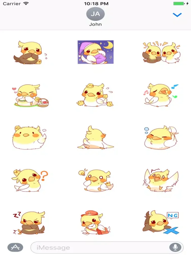 Tangkapan skrin Lovely Bird Sticker iPad 