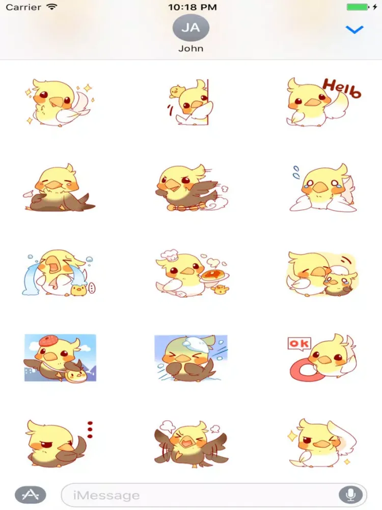 Tangkapan skrin Lovely Bird Sticker iPad 