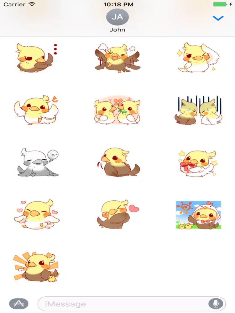 Tangkapan skrin Lovely Bird Sticker iPad 