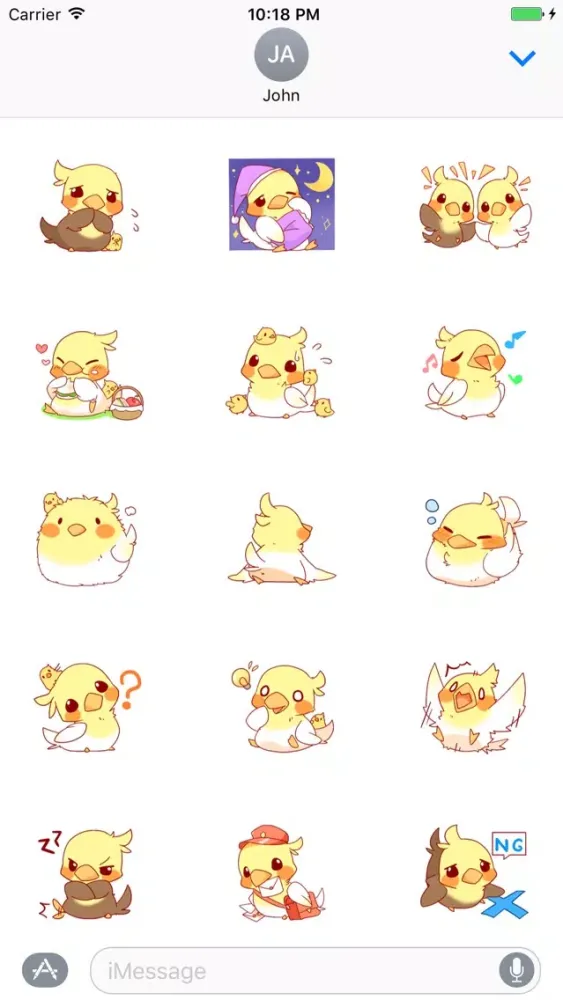 Tangkapan skrin Lovely Bird Sticker