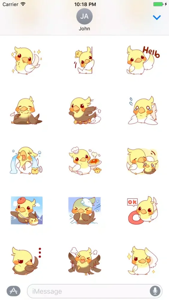 Tangkapan skrin Lovely Bird Sticker