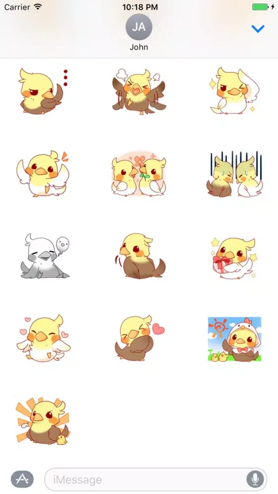 Tangkapan skrin Lovely Bird Sticker