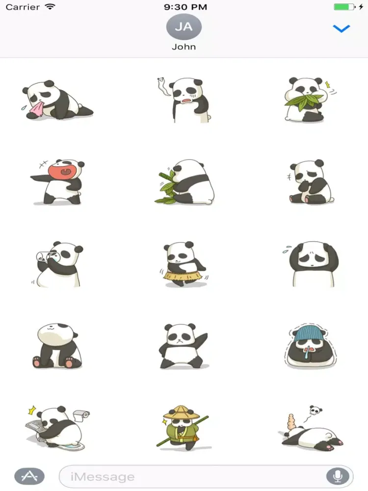 Cute Panda Sticker iPad  スクリーンショット