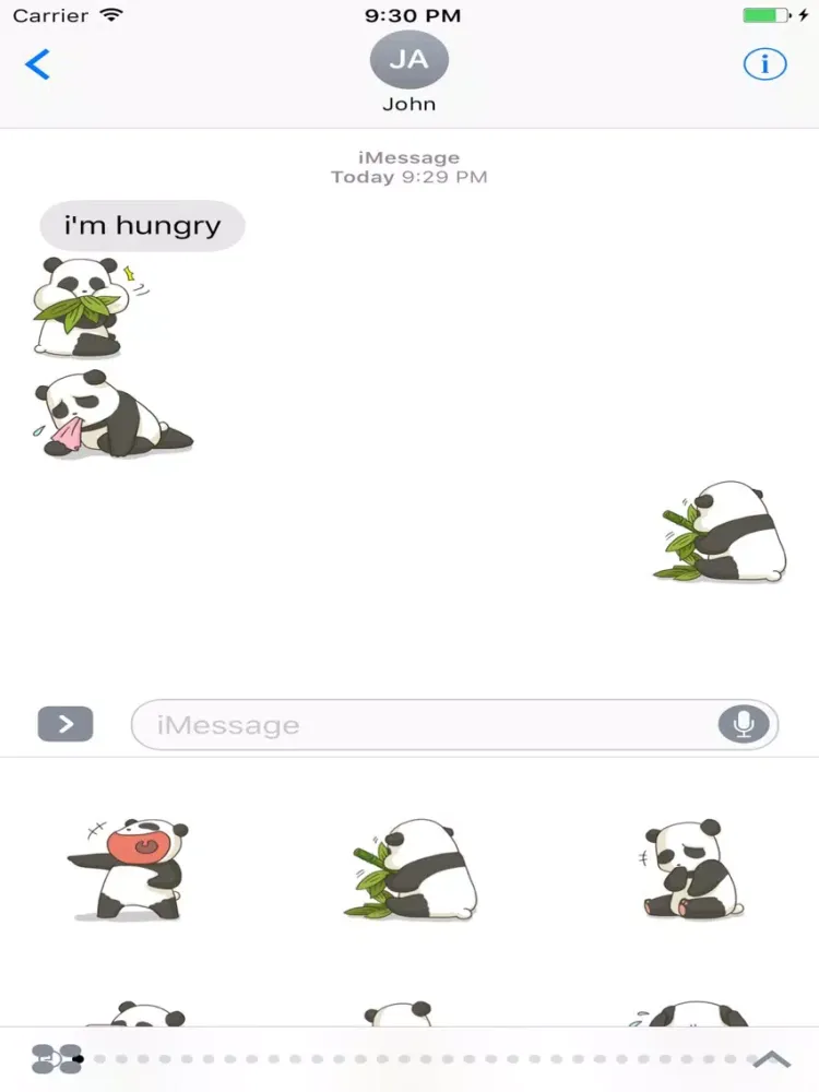 Cute Panda Sticker iPad  スクリーンショット