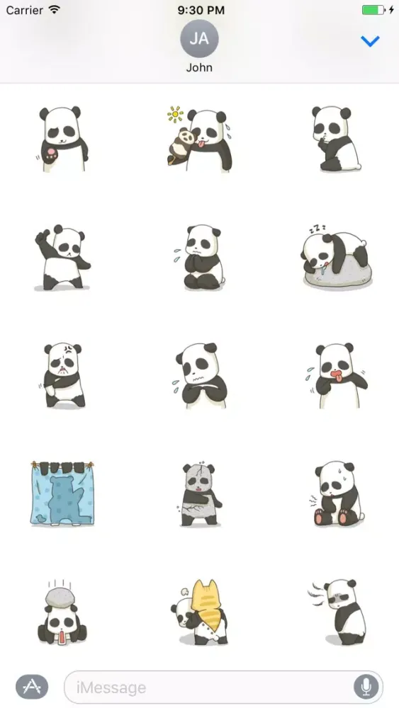 Cute Panda Sticker スクリーンショット